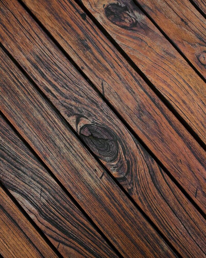 Newly built residential wood deck